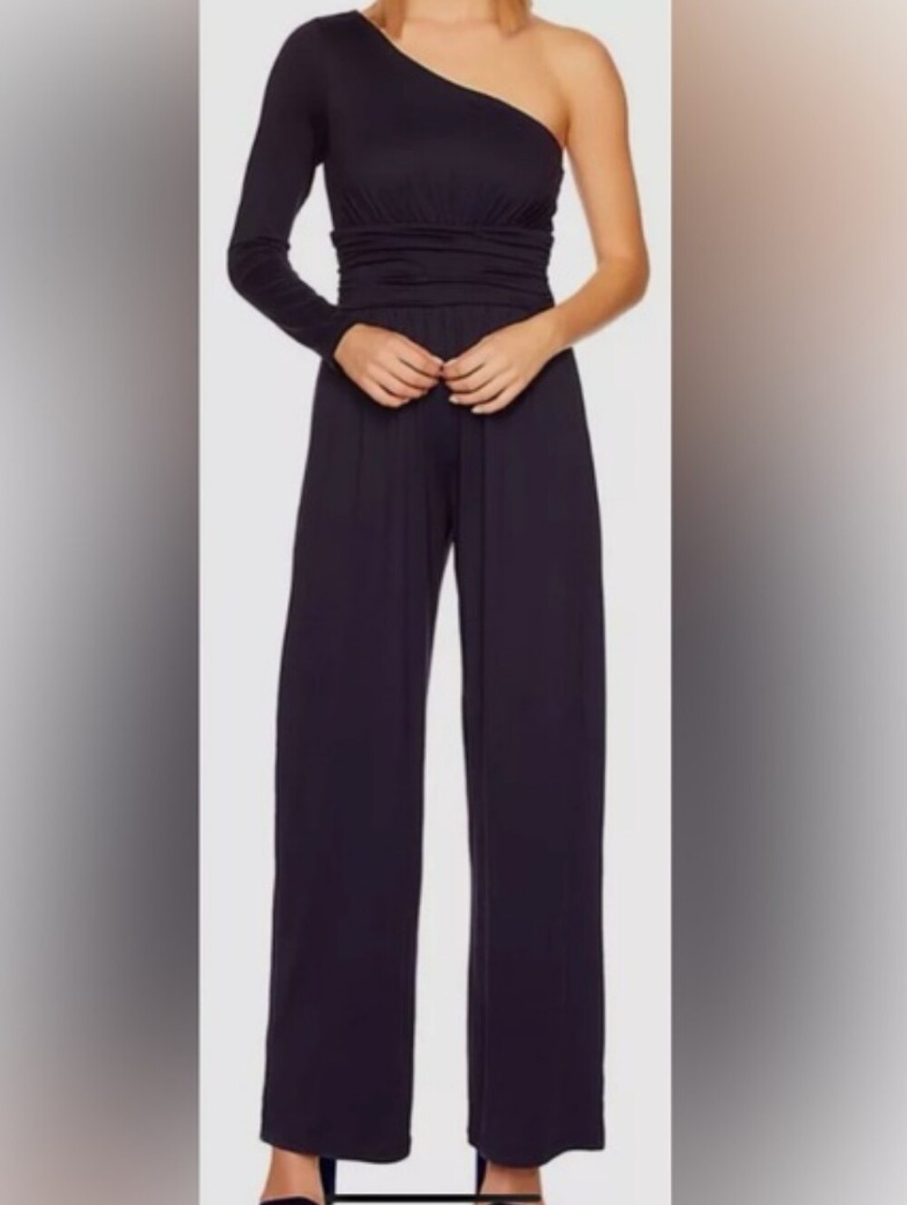 Susana Monaco Black One-Shoulder Jumpsuit